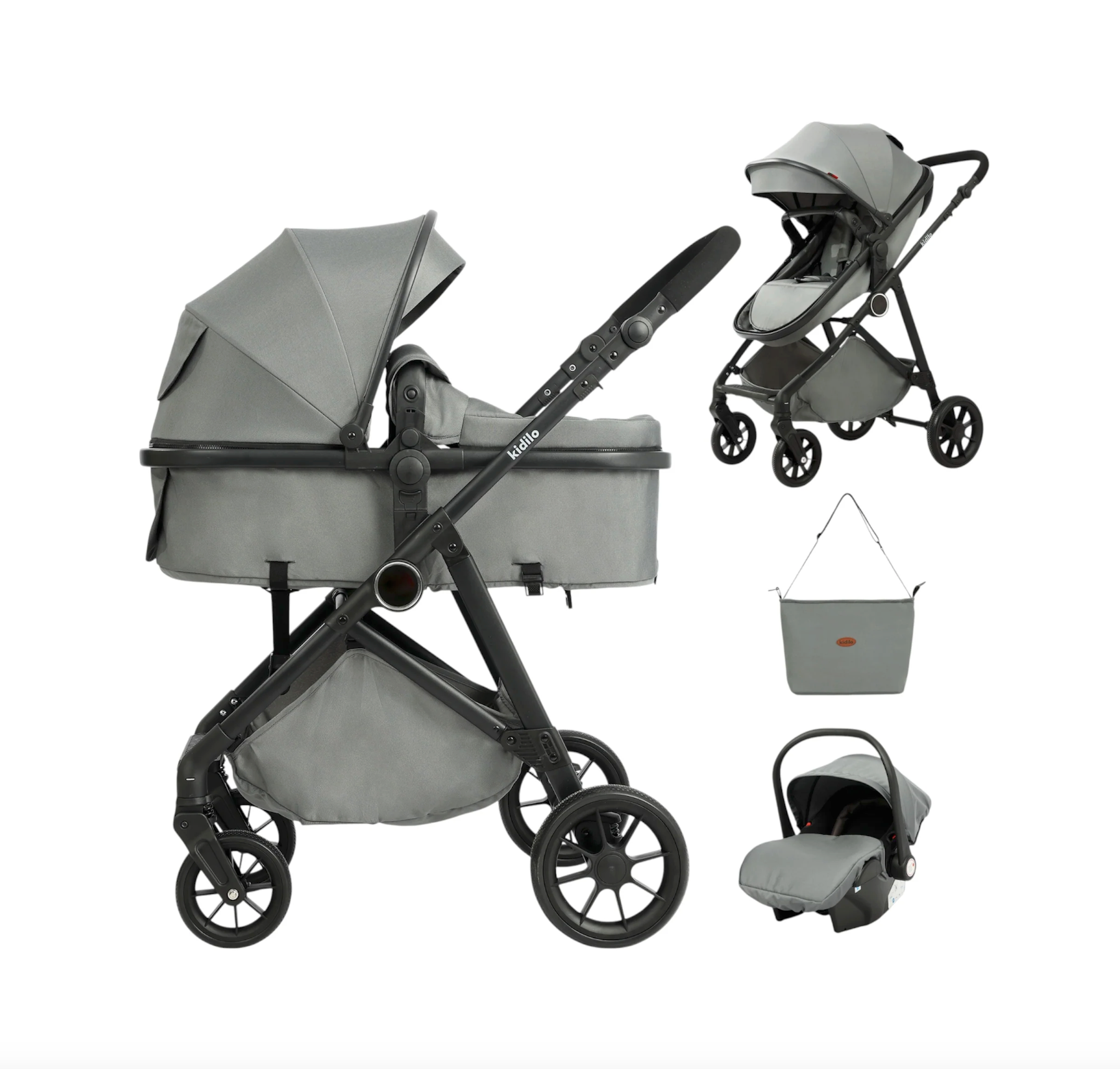 Karrocë Kidilo K02+C Set 3 në 1